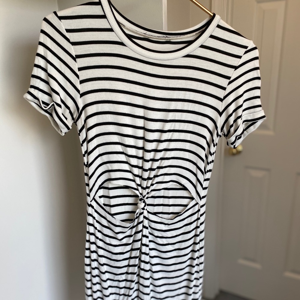 Kendall + Kylie Stripped Cut Out Dress (Size S)